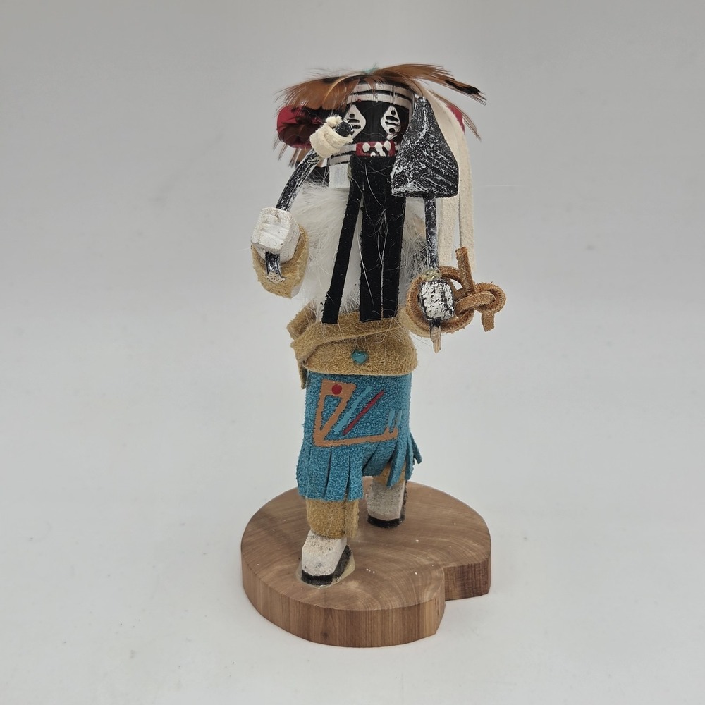 Vintage 4 3/4" Native American kachina Doll "Lefthand" Signed W. Yazzie Numbered